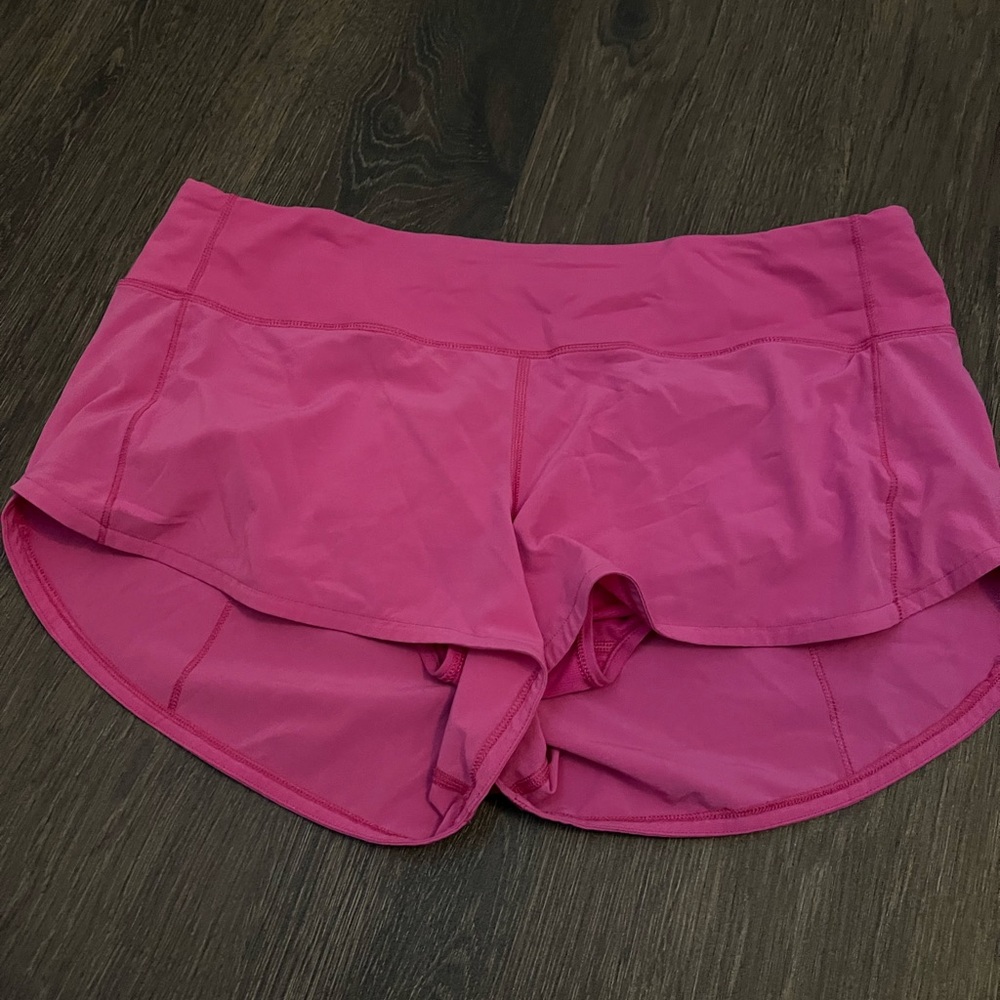 Lululemon Pink Speed Up Shorts 2’5”